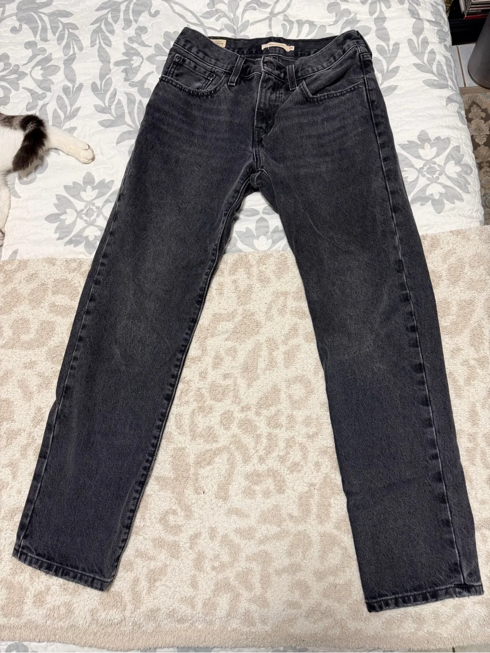 Levi's Men's Slim Straight Jeans in Washed Black